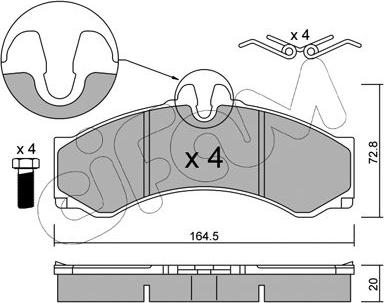 Cifam 822-262-1 - Kit pastiglie freno, Freno a disco autozon.pro