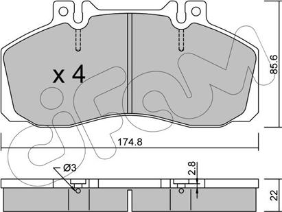 Cifam 822-267-0 - Kit pastiglie freno, Freno a disco autozon.pro