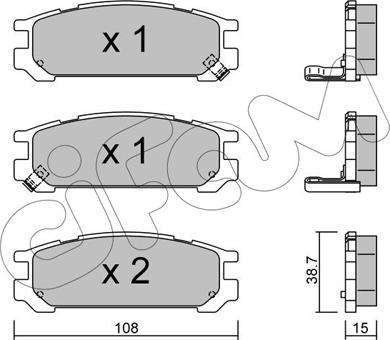 Cifam 822-204-0 - Kit pastiglie freno, Freno a disco autozon.pro