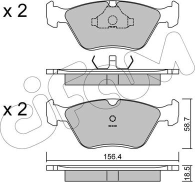 Cifam 822-205-0 - Kit pastiglie freno, Freno a disco autozon.pro