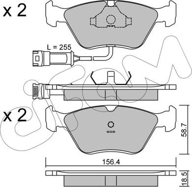 Cifam 822-205-1 - Kit pastiglie freno, Freno a disco autozon.pro