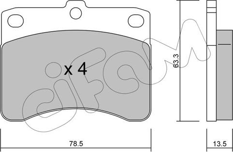 Cifam 822-201-0 - Kit pastiglie freno, Freno a disco autozon.pro