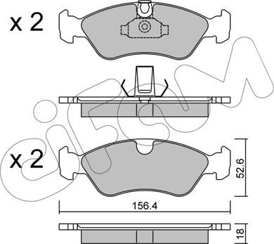 Cifam 822-208-0 - Kit pastiglie freno, Freno a disco autozon.pro