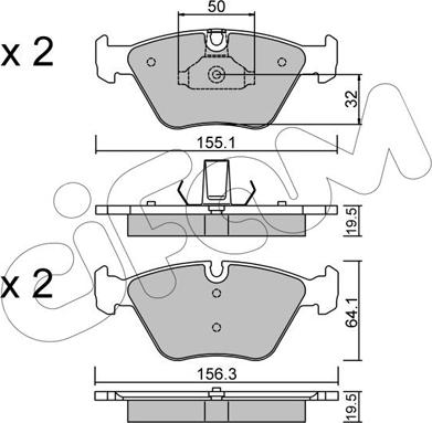 Cifam 822-207-5 - Kit pastiglie freno, Freno a disco autozon.pro