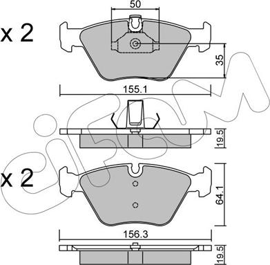 Cifam 822-207-0 - Kit pastiglie freno, Freno a disco autozon.pro