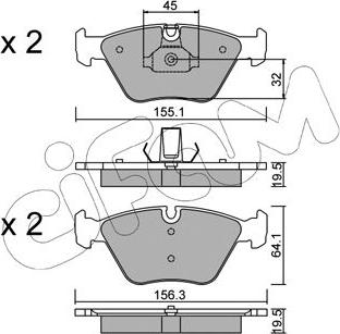 Cifam 822-207-3 - Kit pastiglie freno, Freno a disco autozon.pro