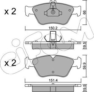 Cifam 822-219-0 - Kit pastiglie freno, Freno a disco autozon.pro