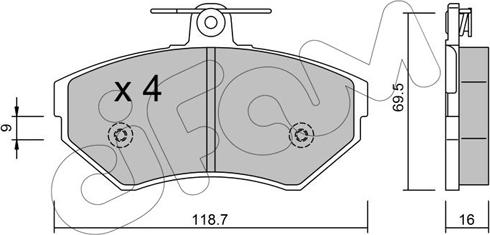 Cifam 822-215-1 - Kit pastiglie freno, Freno a disco autozon.pro