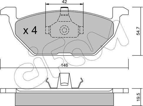 Cifam 822-211-0 - Kit pastiglie freno, Freno a disco autozon.pro