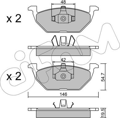 Cifam 822-211-1 - Kit pastiglie freno, Freno a disco autozon.pro