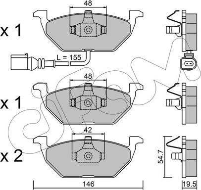 Cifam 822-211-2 - Kit pastiglie freno, Freno a disco autozon.pro