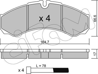 Cifam 822-212-3 - Kit pastiglie freno, Freno a disco autozon.pro