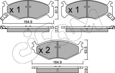 Cifam 822-289-0 - Kit pastiglie freno, Freno a disco autozon.pro