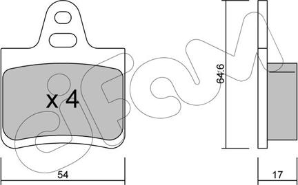 Cifam 822-284-0 - Kit pastiglie freno, Freno a disco autozon.pro