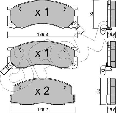 Cifam 822-281-0 - Kit pastiglie freno, Freno a disco autozon.pro