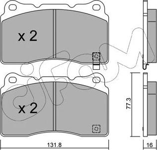 Cifam 822-288-5 - Kit pastiglie freno, Freno a disco autozon.pro