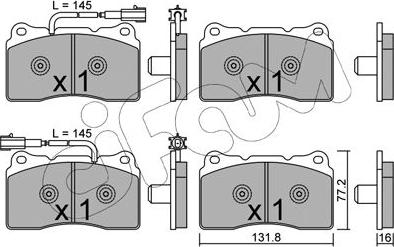 Cifam 822-288-6 - Kit pastiglie freno, Freno a disco autozon.pro