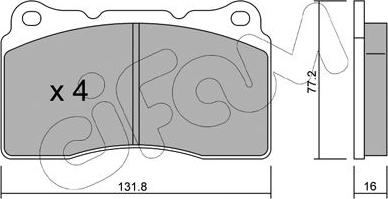 Cifam 822-288-1 - Kit pastiglie freno, Freno a disco autozon.pro