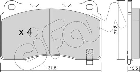 Cifam 822-288-8 - Kit pastiglie freno, Freno a disco autozon.pro