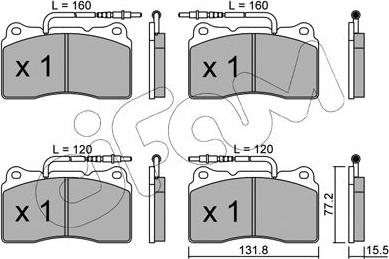 Cifam 822-288-3 - Kit pastiglie freno, Freno a disco autozon.pro