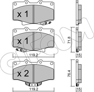 Cifam 822-282-0 - Kit pastiglie freno, Freno a disco autozon.pro