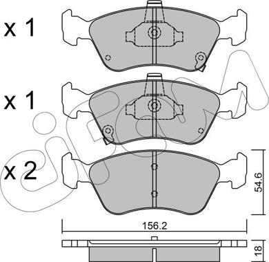 Cifam 822-287-0 - Kit pastiglie freno, Freno a disco autozon.pro