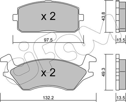 Cifam 822-234-0 - Kit pastiglie freno, Freno a disco autozon.pro