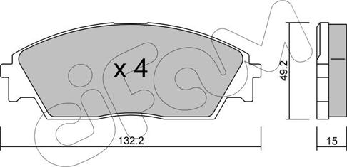 Cifam 822-236-0 - Kit pastiglie freno, Freno a disco autozon.pro