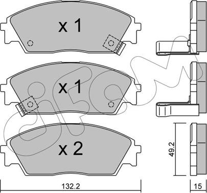 Cifam 822-236-1 - Kit pastiglie freno, Freno a disco autozon.pro