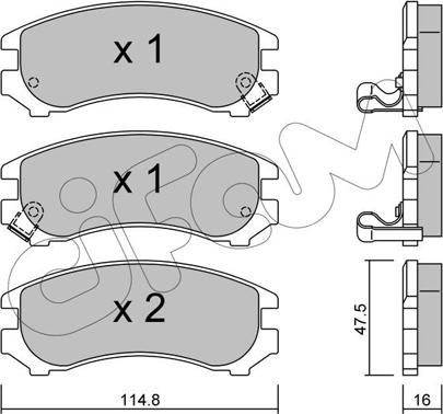 Cifam 822-230-1 - Kit pastiglie freno, Freno a disco autozon.pro