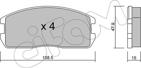 Cifam 822-238-0 - Kit pastiglie freno, Freno a disco autozon.pro