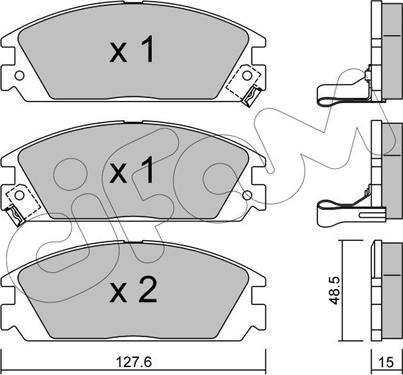 Cifam 822-237-1 - Kit pastiglie freno, Freno a disco autozon.pro