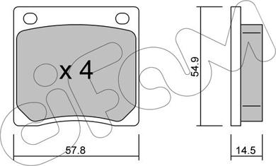 Cifam 822-229-0 - Kit pastiglie freno, Freno a disco autozon.pro