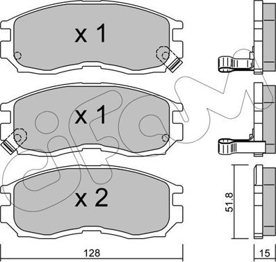 Cifam 822-224-0 - Kit pastiglie freno, Freno a disco autozon.pro