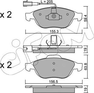 Cifam 822-220-0 - Kit pastiglie freno, Freno a disco autozon.pro