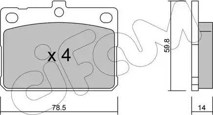 Cifam 822-228-0 - Kit pastiglie freno, Freno a disco autozon.pro