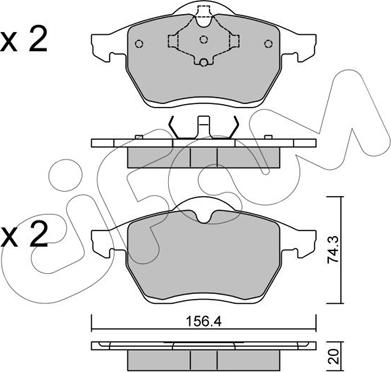 Cifam 822-279-0 - Kit pastiglie freno, Freno a disco autozon.pro