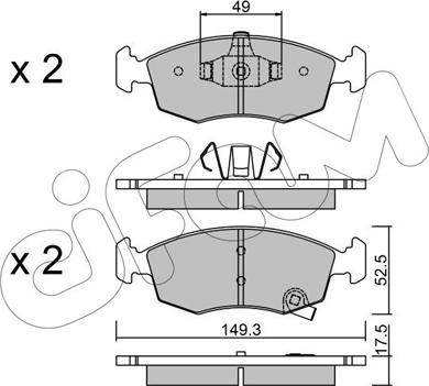 Cifam 822-274-5 - Kit pastiglie freno, Freno a disco autozon.pro