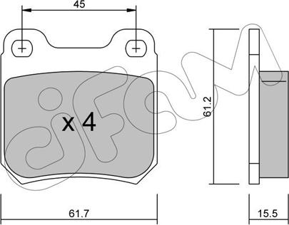 Cifam 822-275-0 - Kit pastiglie freno, Freno a disco autozon.pro