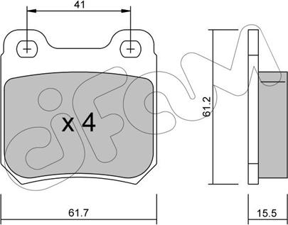 Cifam 822-276-0 - Kit pastiglie freno, Freno a disco autozon.pro