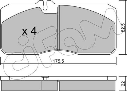 Cifam 822-271-0 - Kit pastiglie freno, Freno a disco autozon.pro