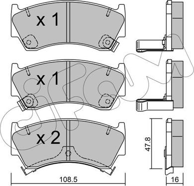 Cifam 822-278-0 - Kit pastiglie freno, Freno a disco autozon.pro