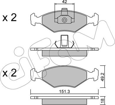 Mintex MDB82616 - Kit pastiglie freno, Freno a disco autozon.pro