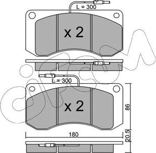 Cifam 822-272-0 - Kit pastiglie freno, Freno a disco autozon.pro