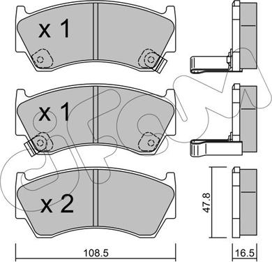 Cifam 822-277-0 - Kit pastiglie freno, Freno a disco autozon.pro