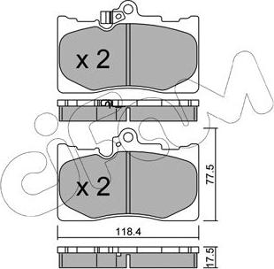 Cifam 822-799-0 - Kit pastiglie freno, Freno a disco autozon.pro