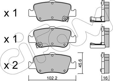 Cifam 822-796-0 - Kit pastiglie freno, Freno a disco autozon.pro