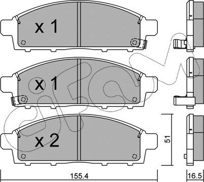 Cifam 822-791-0 - Kit pastiglie freno, Freno a disco autozon.pro