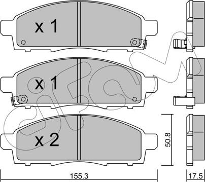 Cifam 822-791-1 - Kit pastiglie freno, Freno a disco autozon.pro