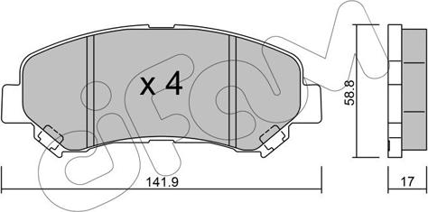 Cifam 822-792-0 - Kit pastiglie freno, Freno a disco autozon.pro